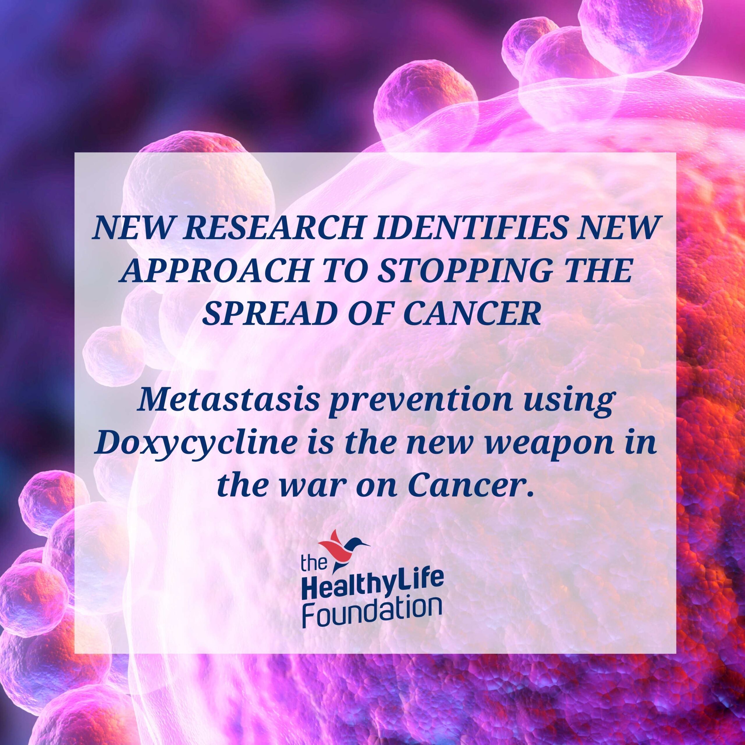 Metastasis prevention using Doxycycline is the new weapon in the war on Cancer